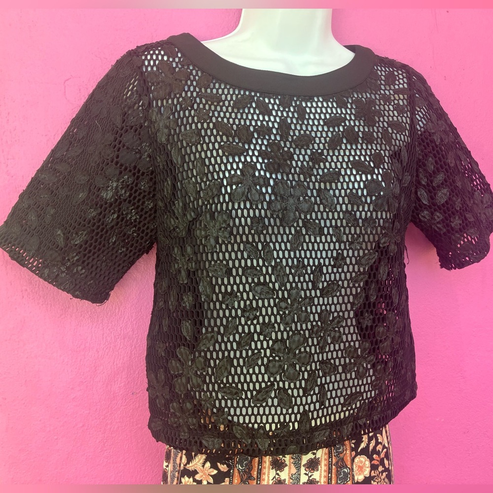 Mesh floral top